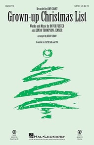 Grown-Up Christmas List SATB choral sheet music cover Thumbnail